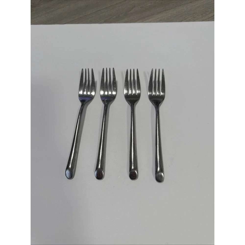 Towle Living WAVE Set Of 4 Salad Forks Stainless Steel 7 1/2